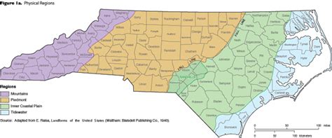 north carolina 3 regions map.